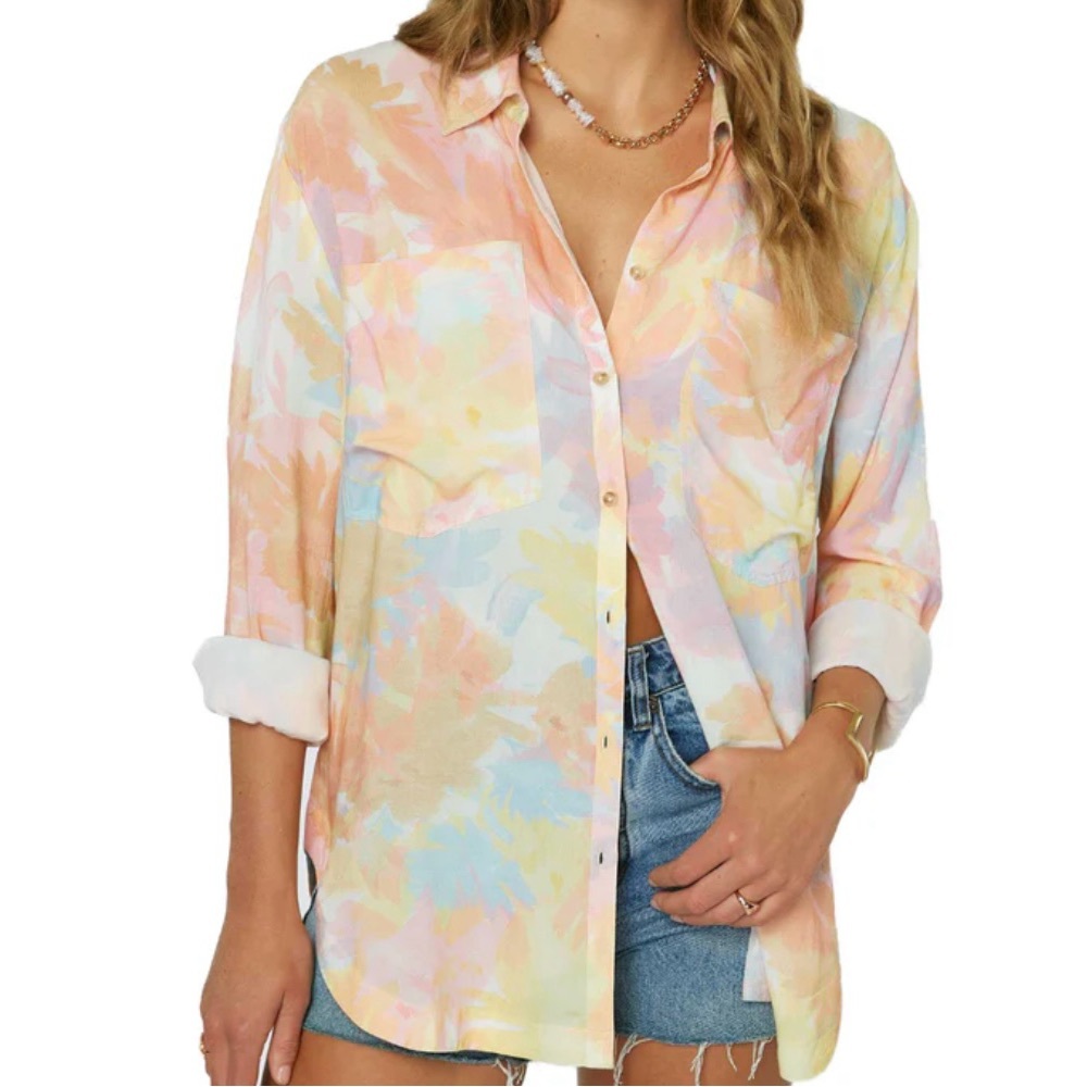 O’Neill women’s button up shirt, floral print NWT